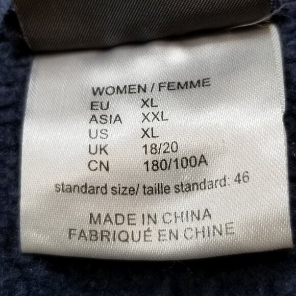 JACK WOLFSKIN At Home Outdoors Hooded Zip Cardigan Sweater Blue Size XL ~ 4438 - Picture 6 of 8